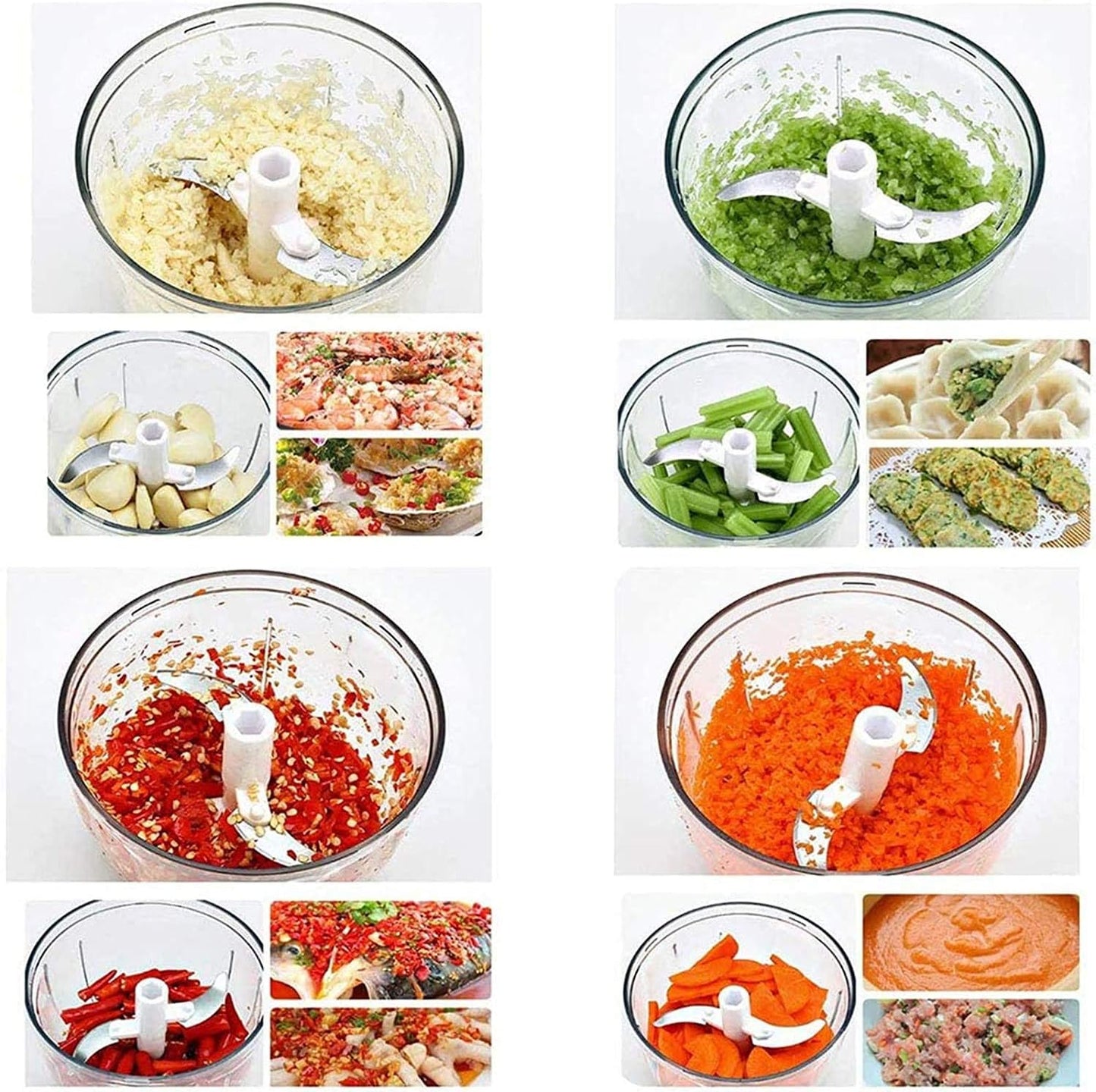 4-Blade Manual Food Chopper