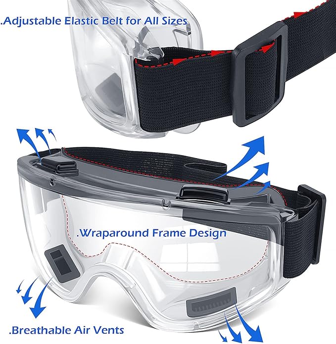 Clear Anti-Fog Safety Goggles