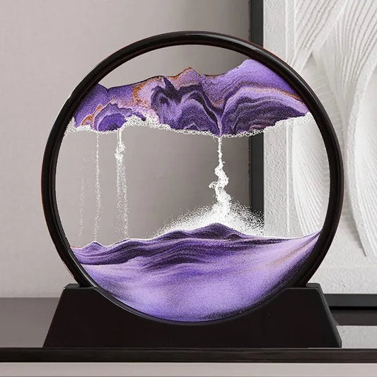 Round Flowing Sand Art Lamp